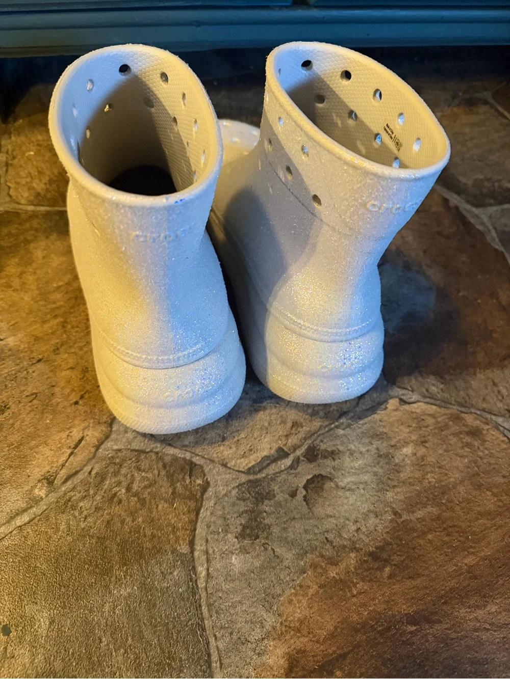 Crocs Crush Glitter Platform Womens Waterproof Slip On Boots!!(Size 8)